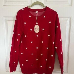 Red Polka Dot Sweater
